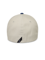 Alpinestars County Canvas Casquette, casquette de sportswear sable et bleue, vue de dos avec dos flexible et tissu oxford peigné.