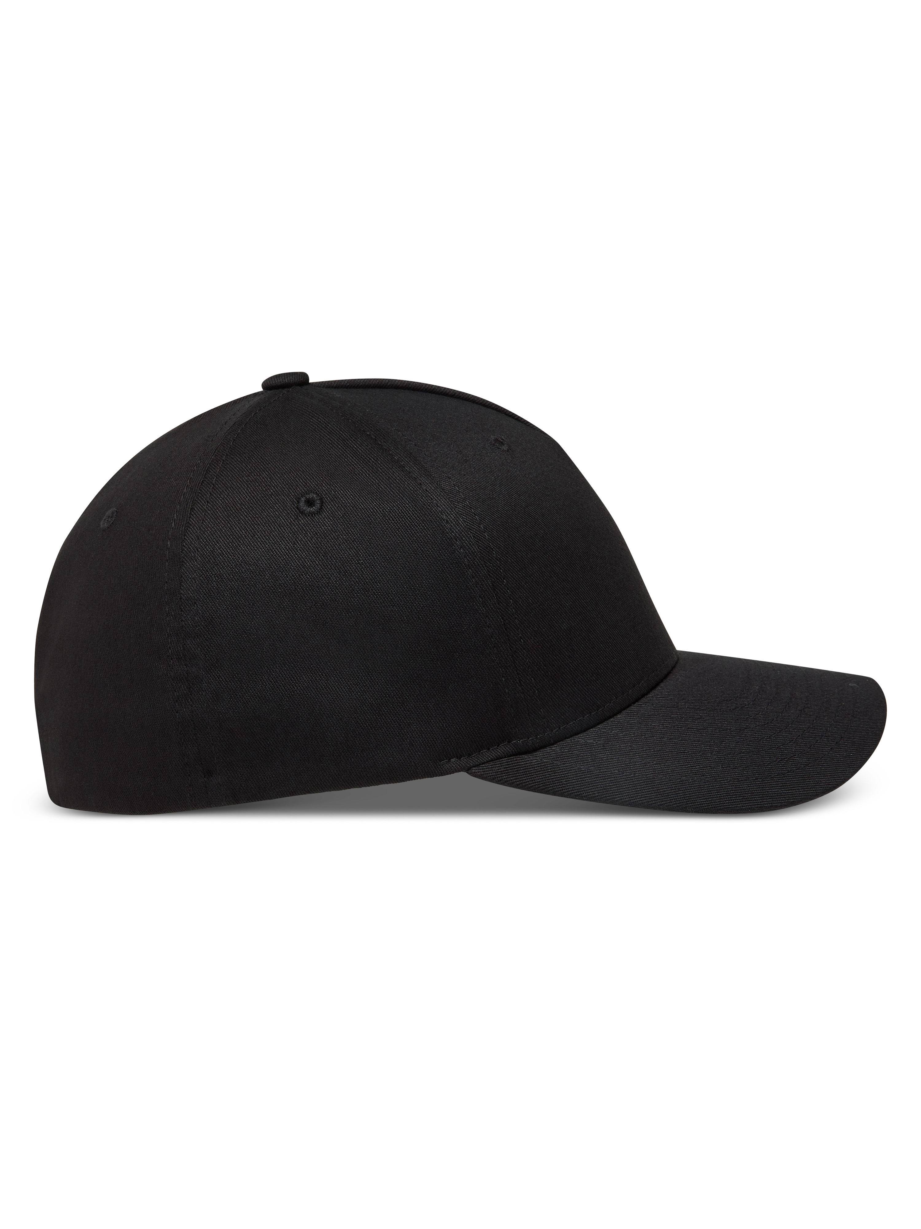 Alpinestars Maze Casquette, casquette de baseball noire, visière incurvée et couronne structurée en sergé, vue de profil