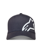 Alpinestars Maze, casquette sportswear gris foncé, visière incurvée et grand logo Astars blanc texturé