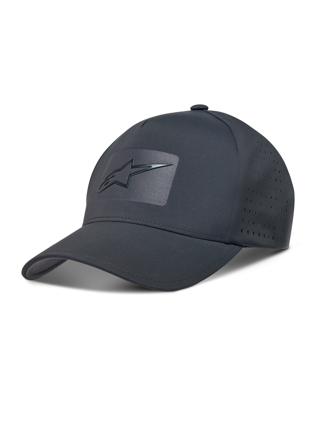 Alpinestars Algo Perf Adjustable, casquette de sportswear grise en tissu technique avec perforations et logo Astars.