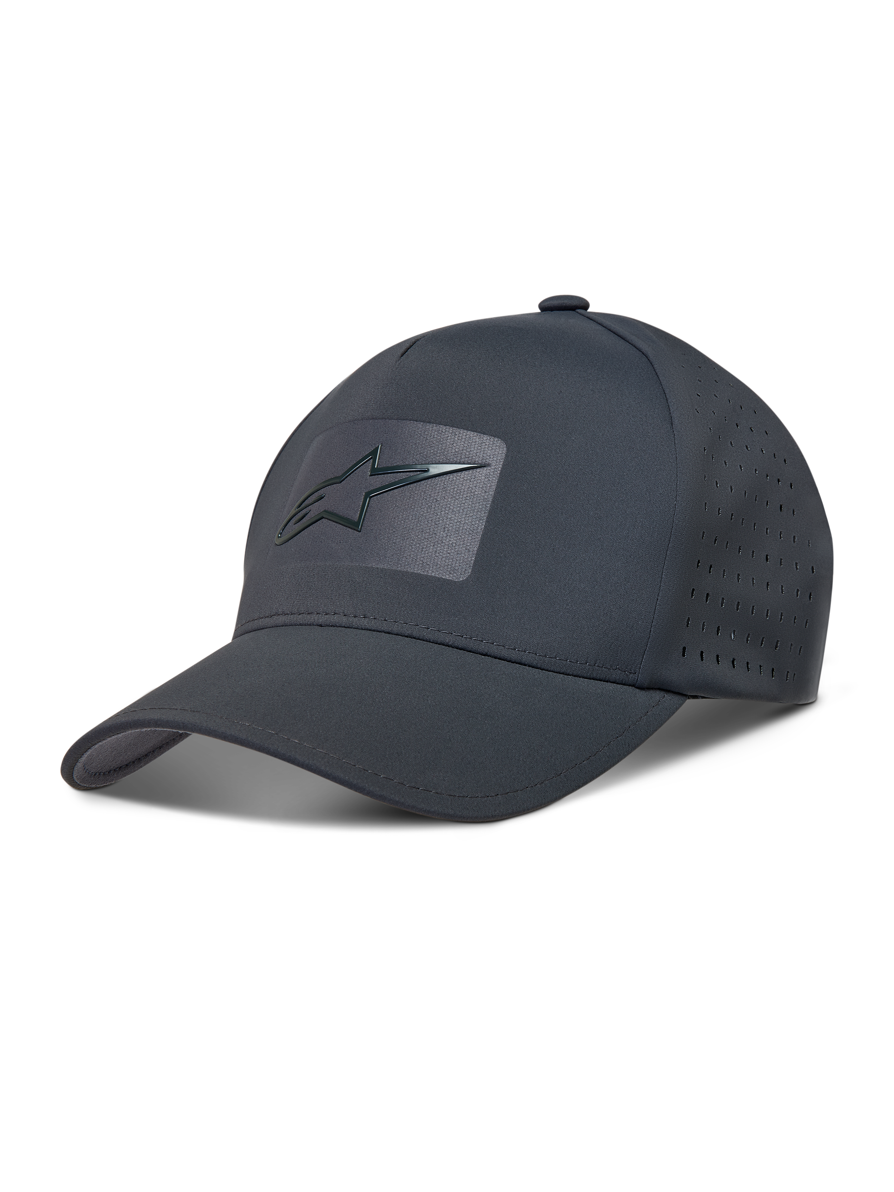 Alpinestars Algo Perf Adjustable, casquette de sportswear grise en tissu technique avec perforations et logo Astars.