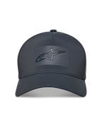 Alpinestars Algo Perf Adjustable, casquette sportswear en tissu technique gris foncé, logo Astars soudé et visière courbée.