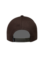 Alpinestars Combo Logo Snapback Hat, Brown Sportswear Hat with adjustable snapback closure and twill construction, rear view.