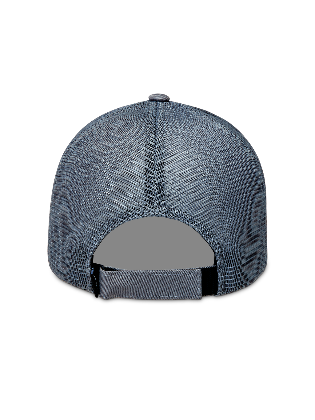 Alpinestars Augment, casquette trucker grise de sportswear, vue de dos avec maille diamant respirante et fermeture réglable.