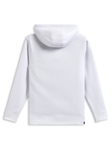 Alpinestars Blaze V3 Hoodie, back view, solid white, pullover fleece hoodie, long sleeves with ribbed cuffs and hem, casual sportswear