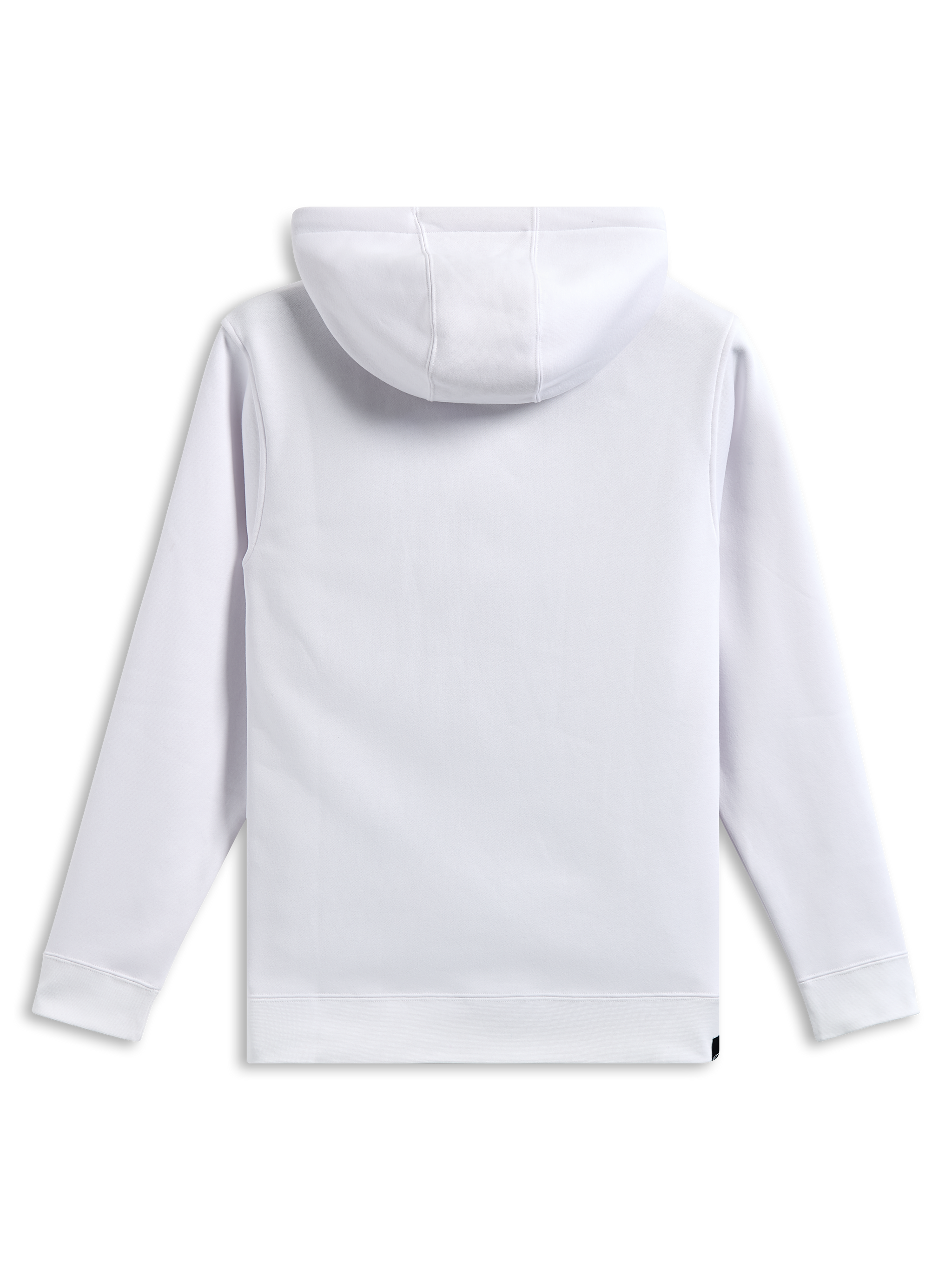 Alpinestars Blaze V3 Hoodie, back view, solid white, pullover fleece hoodie, long sleeves with ribbed cuffs and hem, casual sportswear