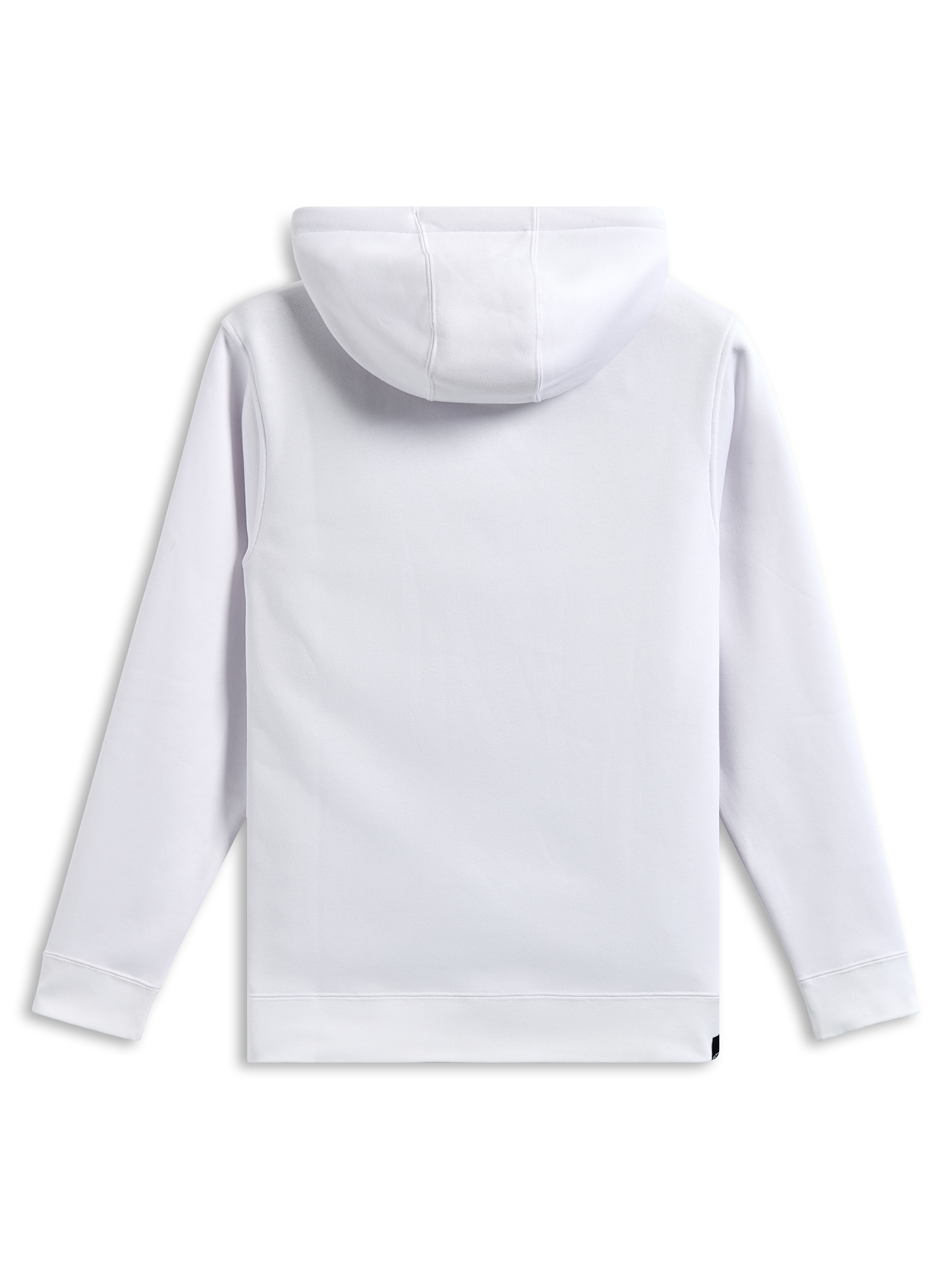 Alpinestars Blaze V3 Hoodie, vue de dos, blanc uni, sweat à capuche en polaire, manches longues avec poignets et ourlet côtelés, vêtement de sport décontracté