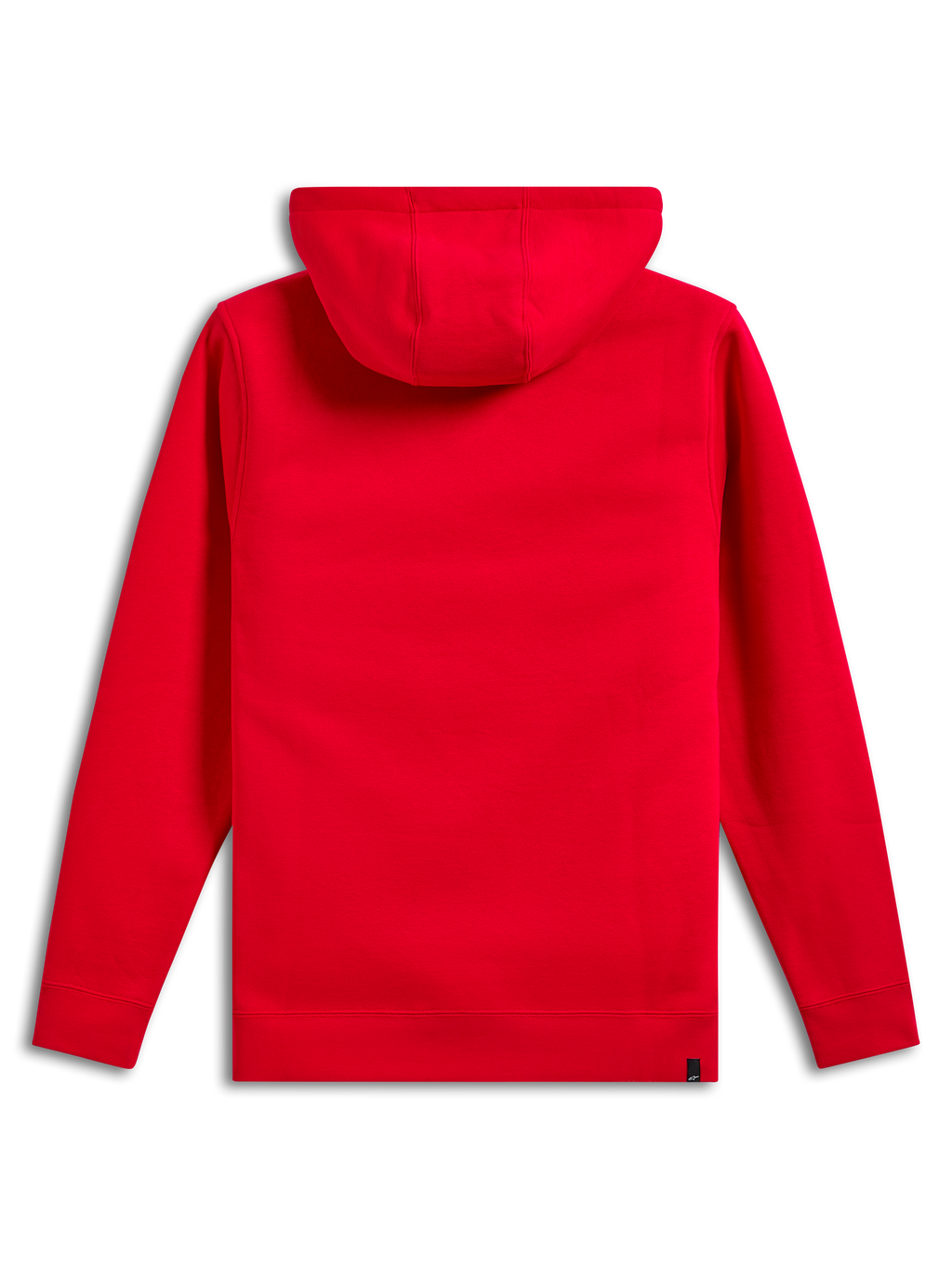 Sweat à capuche Alpinestars Ride V3, vue de dos, rouge uni, sportswear décontracté, polaire à enfiler avec capuche doublée en jersey, poignets et ourlet côtelés