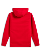 Sweat à capuche Alpinestars Ride V3, vue de dos, rouge uni, sportswear décontracté, polaire à enfiler avec capuche doublée en jersey, poignets et ourlet côtelés