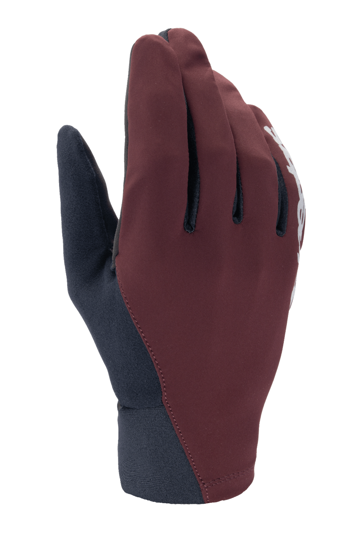 Gants thermiques Alpinestars Stella A-Dura, gants de VTT pour femme, rouge foncé et bleu marine, dotés d'une conception profil bas, d'une manchette en néoprène et d'un logo blanc sur le côté, conçus pour rouler par temps froid