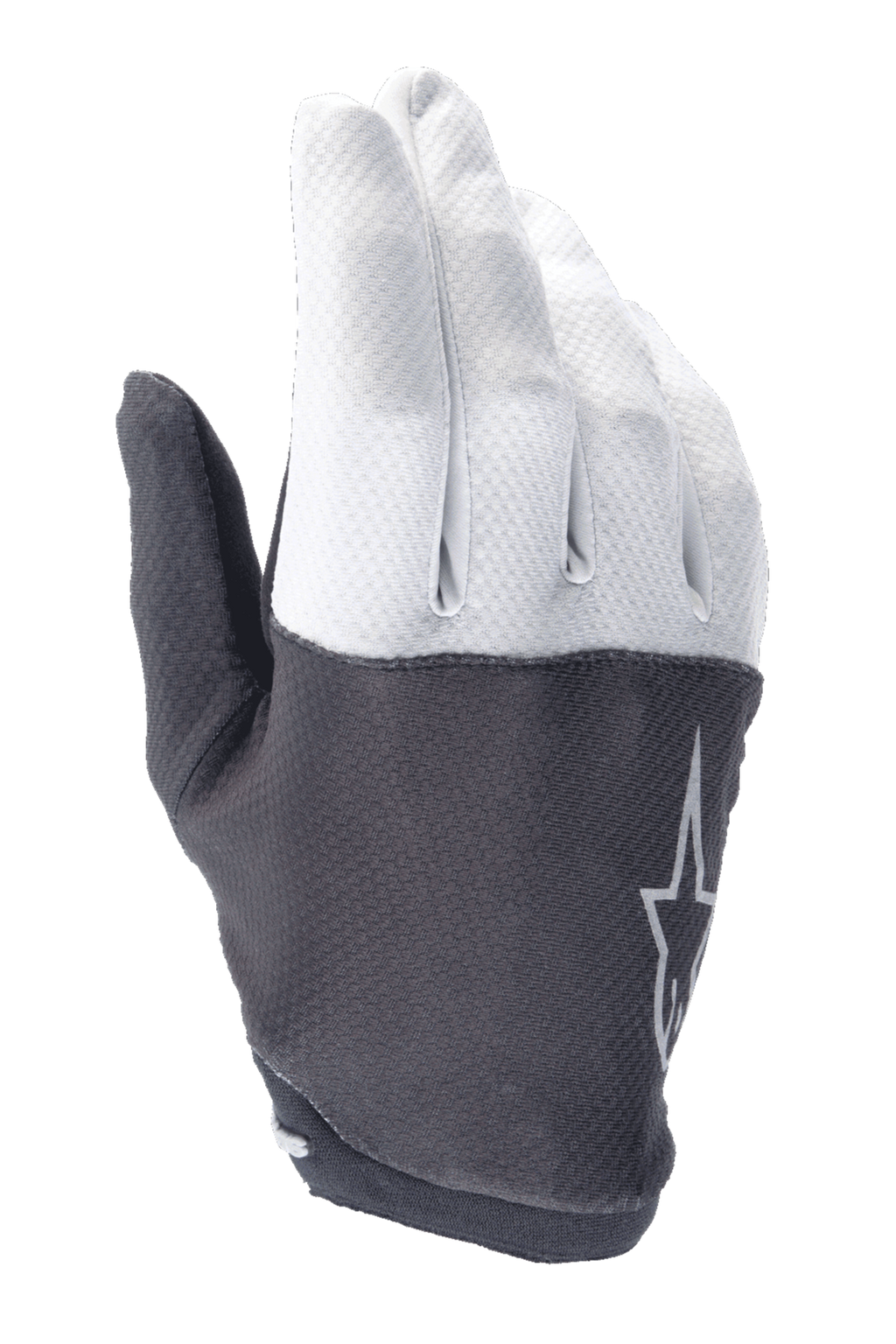 Gants Alpinestars A-Aria, gants de VTT, gris clair et gris foncé, dotés d'un dessus texturé avec un logo étoile, d'un matériau souple et d'un design profil bas pour le cyclisme tout-terrain