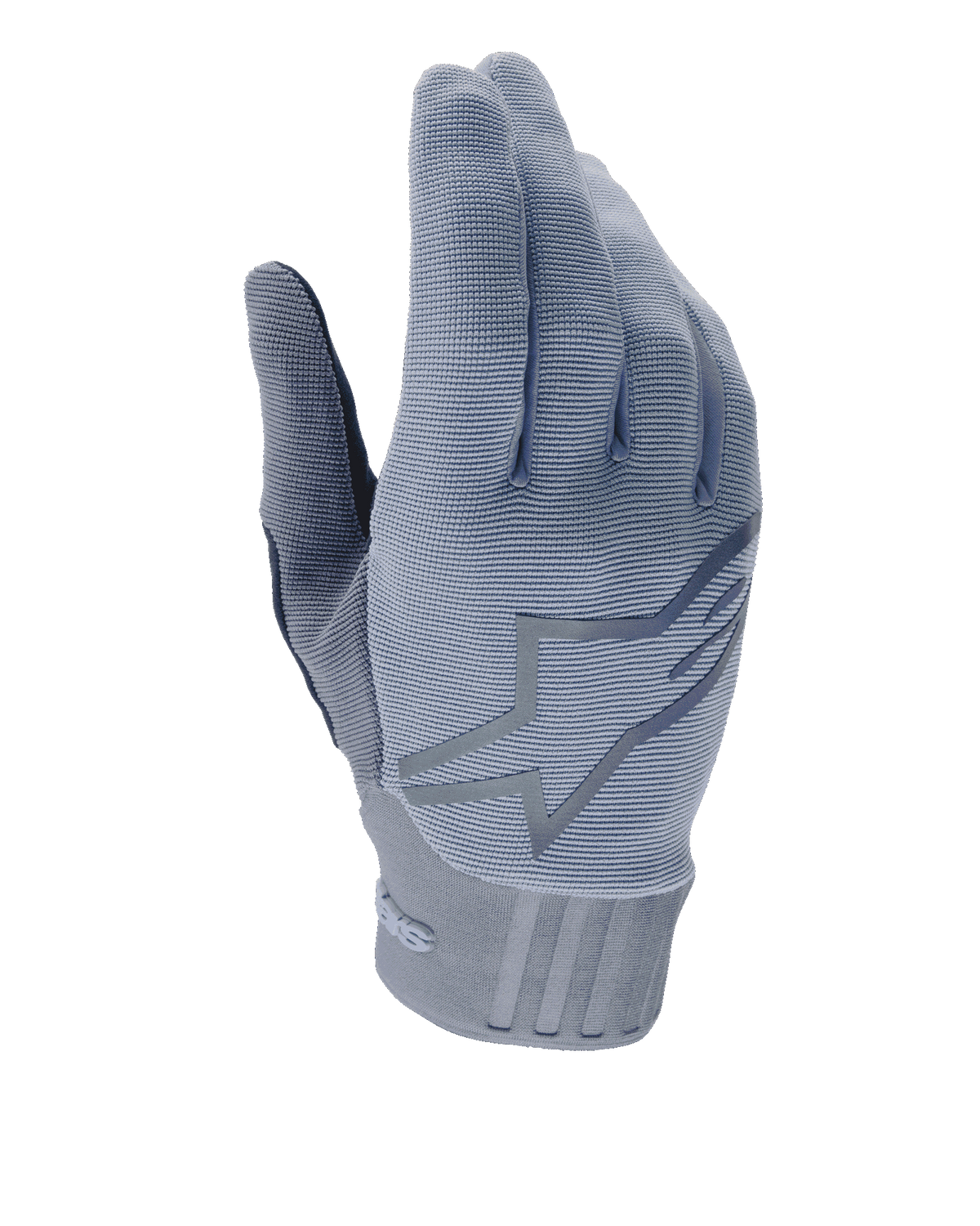 Gants Alpinestars A-Dura, gants de VTT, Bleu Infinity, dessus côtelé texturé avec grand logo étoile, poignet en néoprène avec détails en relief, coupe ajustée pour le cyclisme tout-terrain