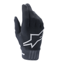 Alpinestars Gants A-Dura Gel, gants de cyclisme VTT, noir, grand logo étoile blanc sur le dessus, dessus en polyester texturé et spandex, poignet en néoprène nervuré