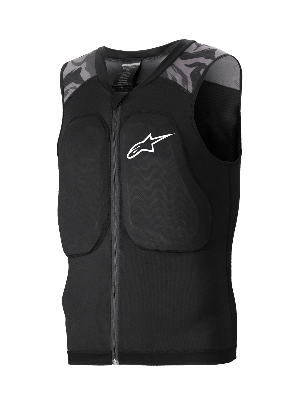 Gilet De Protection A-Motion Plasma, gilet de protection VTT pour homme, noir et camouflage, certifié CE avec protections de poitrine Nucleon Plasma et construction en maille respirante
