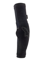 Alpinestars Paragon Pro Elbow Protector, Black, Lightweight slip-on cycling guard featuring breathable mesh construction, ergonomic pre-shaped design, and black Alpinestars logo