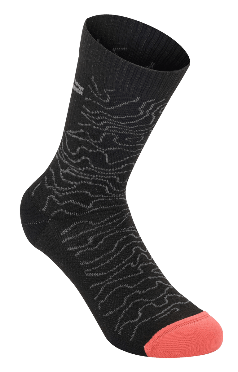 Made in France | Chaussettes de randonnée TREK GR MID Lyocell Gris/Orange Made in France | Chaussettes de randonnée TREK GR MID Lyocell Gris/Orange
