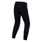 Pantalon imperméable Alpinestars A-Dura, noir, vue arrière montrant la construction technique, pantalon de VTT avec indice d'étanchéité 20k, tissu extensible durable pour la conduite tout-terrain en conditions humides