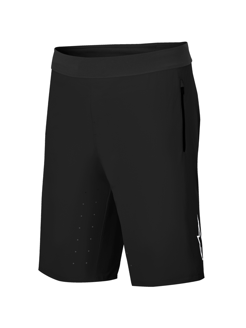 Short Alpinestars A-Aria Lite, short de cyclisme VTT, noir, avec large ceinture, poche latérale zippée, perforations laser à l'intérieur de la cuisse et logo Astars blanc, équipement de trail performant