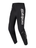 A-Supra Elite Pants, black MTB racing gear featuring large gray Astars wordmark and durable performance stretch fabric.