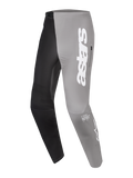 A-Supra Elite MTB Pants in faded gray and black, featuring bold white astars branding and laser-cut ventilation.
