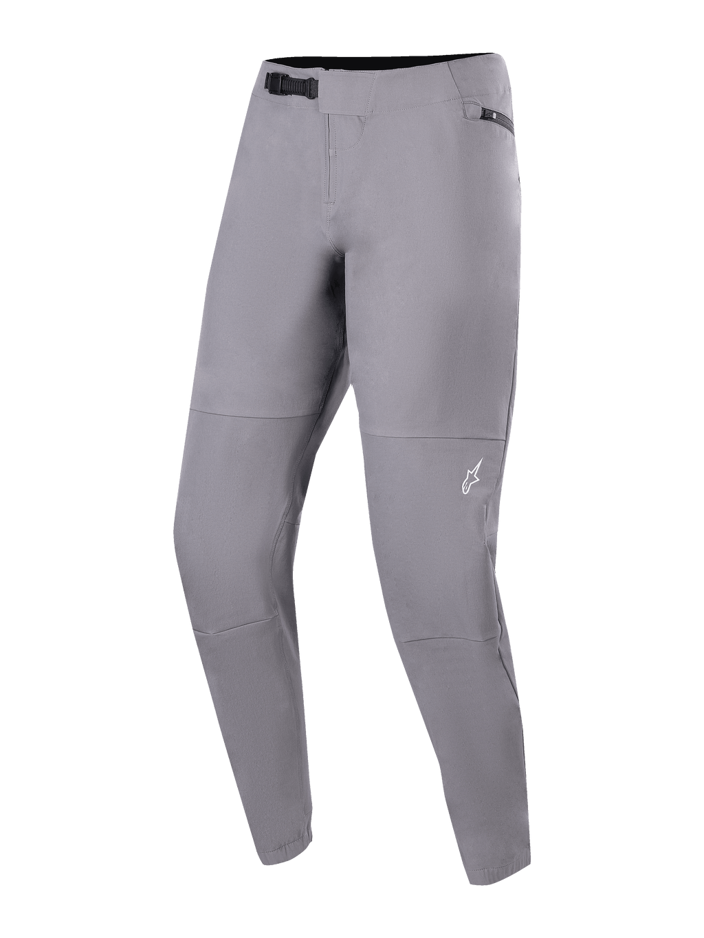 Pantalon Alpinestars A-Dura Elite, pantalon de VTT, gris foncé, doté d'un système de fermeture à cliquet à l'avant et de poches zippées, tissu Cordura durable extensible 4 directions pour le cyclisme tout-terrain