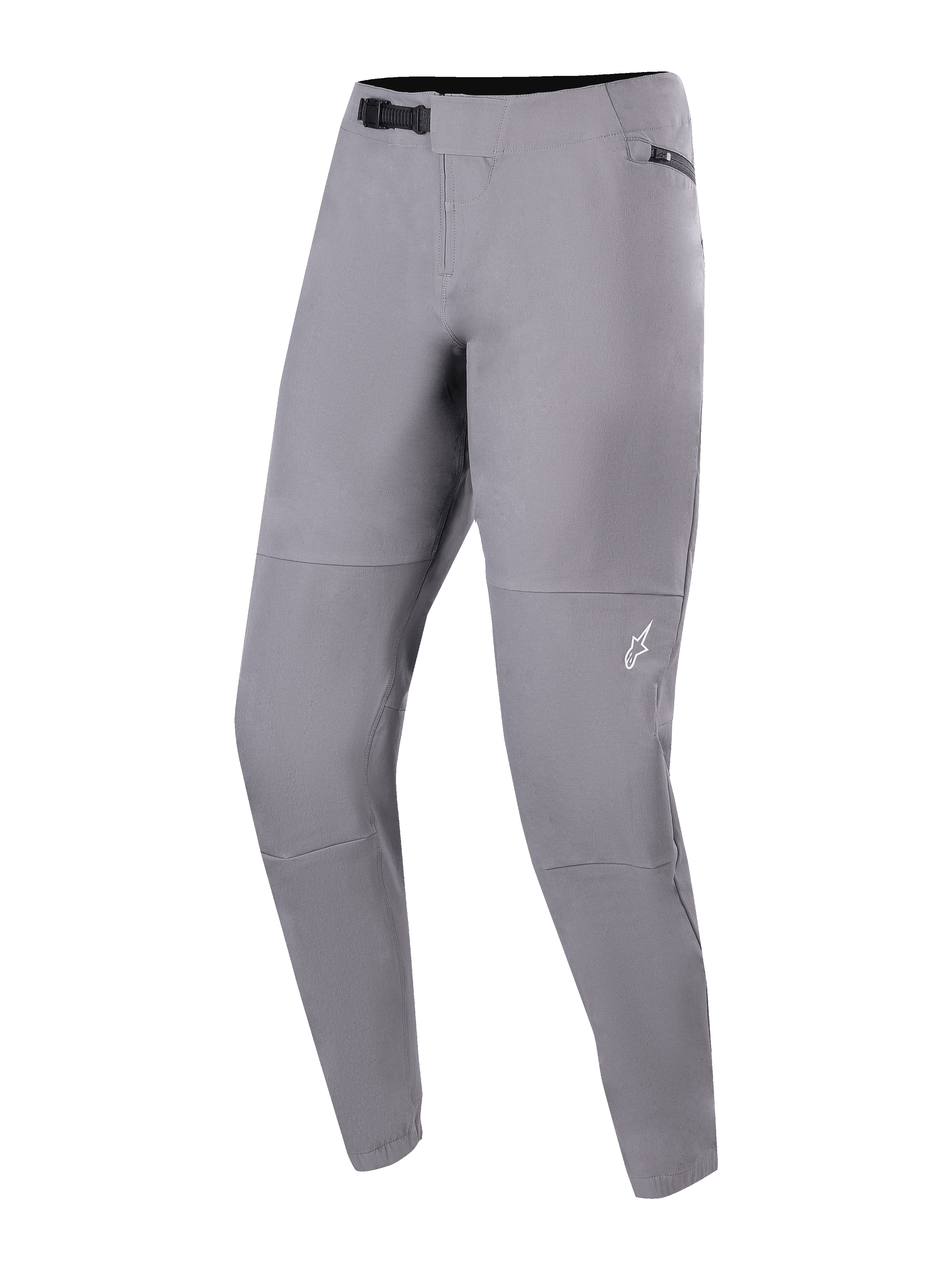 Pantalon Alpinestars A-Dura Elite, pantalon de VTT, gris foncé, doté d'un système de fermeture à cliquet à l'avant et de poches zippées, tissu Cordura durable extensible 4 directions pour le cyclisme tout-terrain