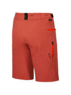 Alpinestars Shorts A-Dura Elite, short de VTT pour homme en orange foncé, vue de dos, en tissu Cordura extensible avec poches zippées