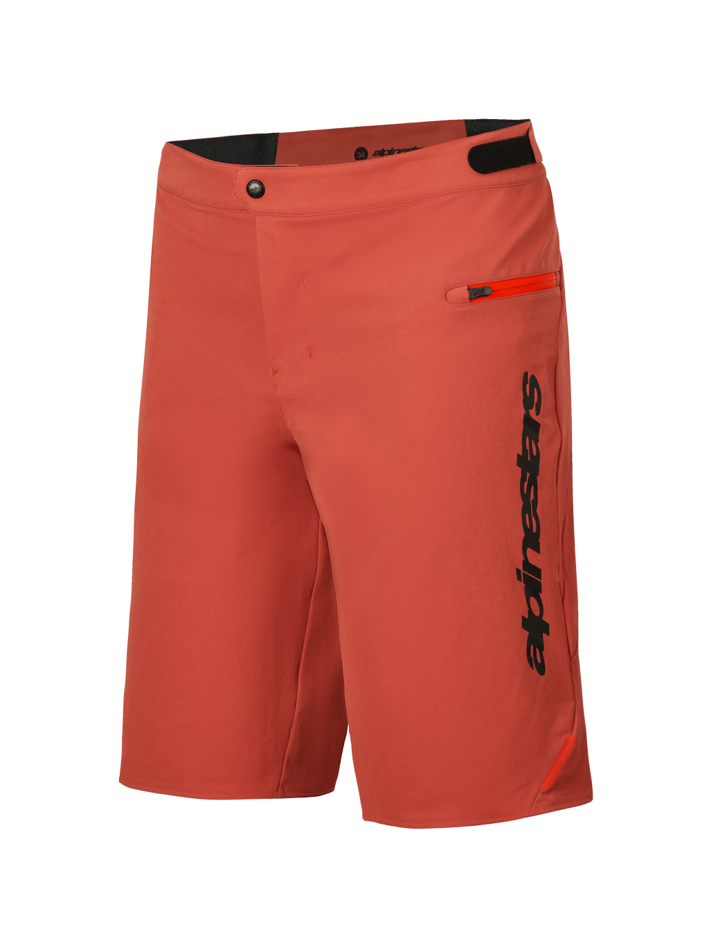 Alpinestars Shorts A-Dura Elite, short de VTT pour homme, orange foncé, en tissu Cordura extensible 4 directions avec poches zippées