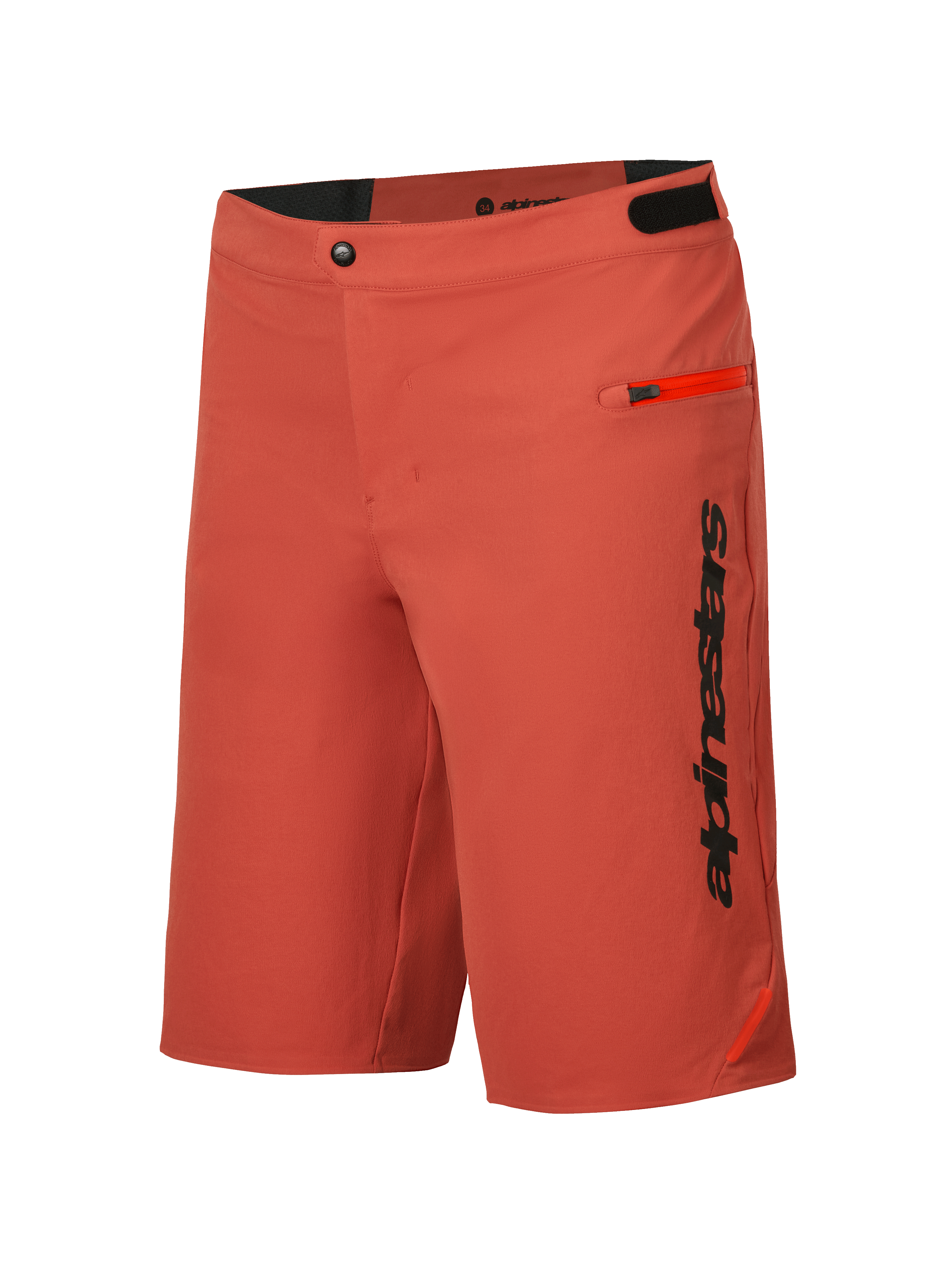 Alpinestars Shorts A-Dura Elite, short de VTT pour homme, orange foncé, en tissu Cordura extensible 4 directions avec poches zippées