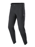 Pantalon Alpinestars A-Dura, pantalon de cyclisme VTT, noir, doté d'une fermeture à double pression à la taille, d'ajusteurs latéraux, de poches zippées doublées de maille et d'un logo Astars blanc sur la cuisse, conçu pour la durabilité en tout-terrain.