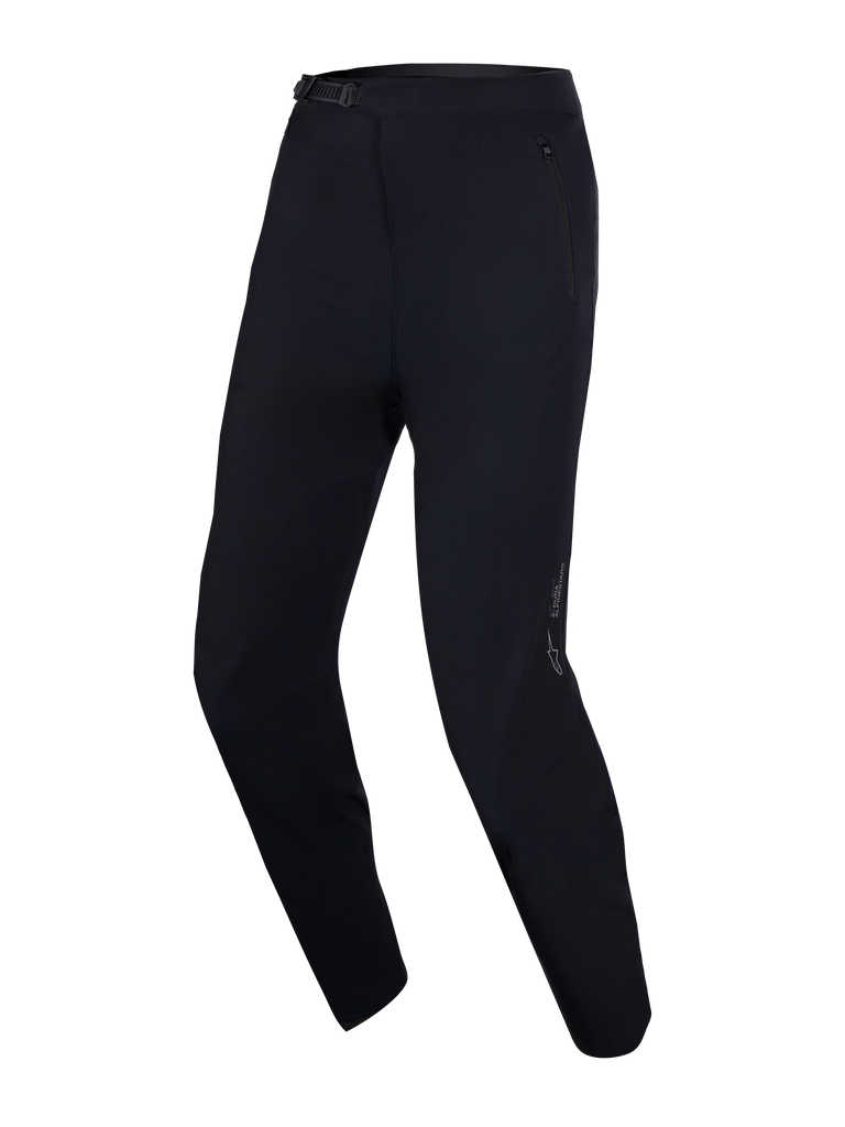Pantalon Stella A-Dura Ride Femme Alpinestars noir, équipement de VTT extensible avec fermeture frontale à cliquet.
