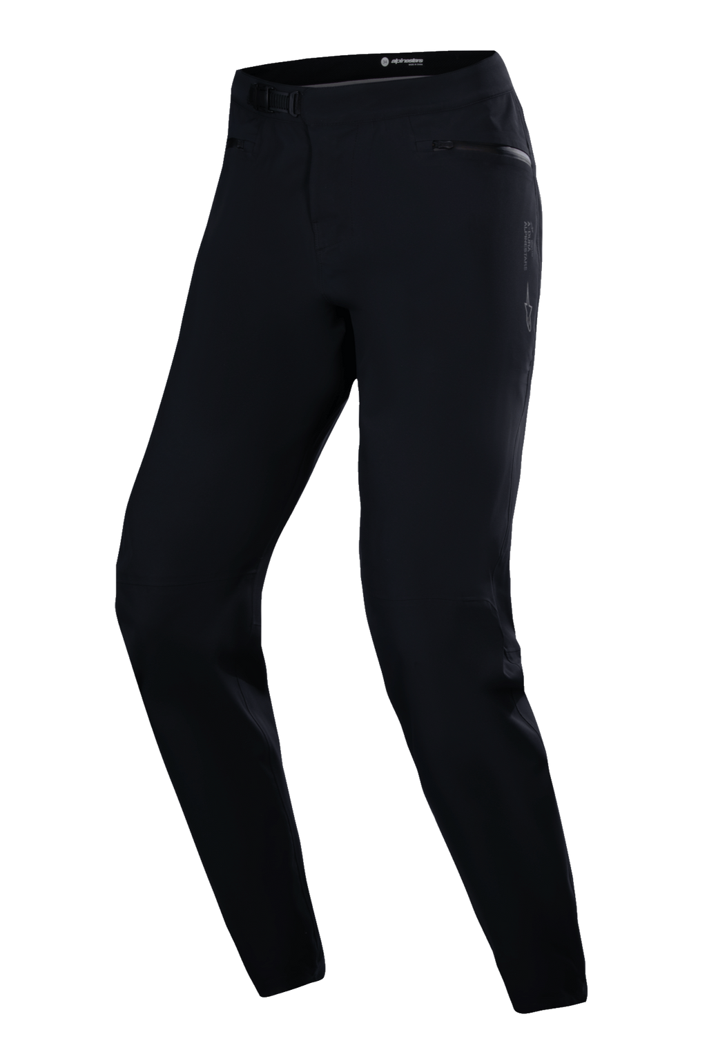 Alpinestars Stella A-Dura Waterproof Pant, pantalon de cyclisme VTT pour femme, noir, avec fermeture à cliquet à la taille, poches zippées et coupe ajustée pour le trail