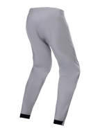 Pantalon imperméable Alpinestars Stella A-Dura pour femme, gris titane, vue latérale arrière, pantalon technique de VTT doté de poignets élastiqués noirs et d'une coupe fuselée, conçu pour le VTT par temps humide
