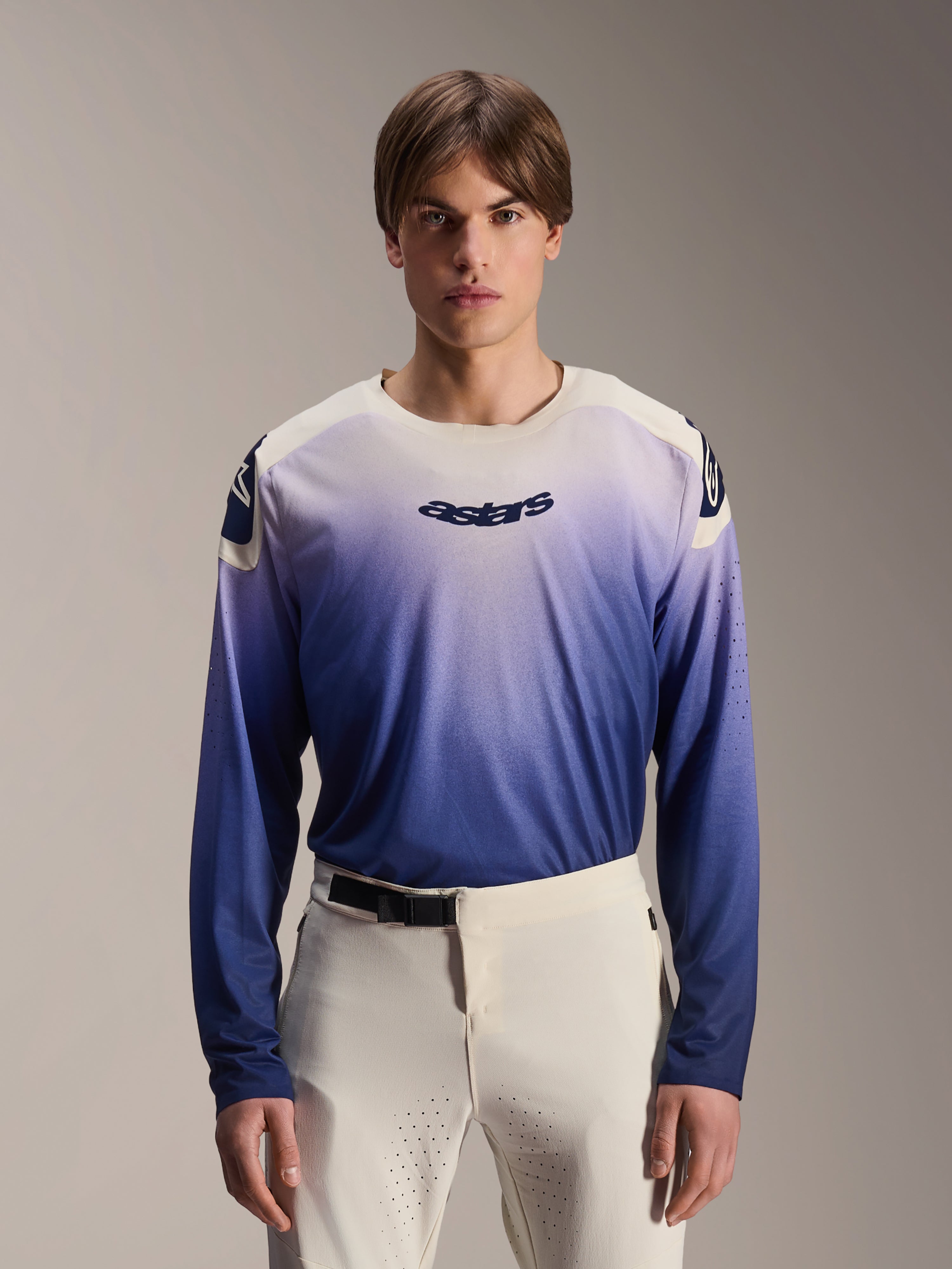 Long Sleeve Jersey Makers A-Aria Polartec Maker Elite Blue Cycling