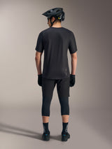 A-Dura Ride Short Sleeve Jersey in black, rear view showing performance drop tail and subtle Alpinestars branding.
