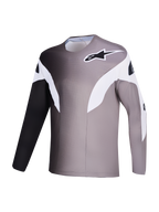 Alpinestars A-Supra Elite Jersey, Faded Gray MTB top with gradient design and micro-perforated recycled fabric.