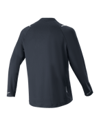 Maillot à manches longues Alpinestars A-Aria Switch, noir, vue arrière, tissu en polyester léger et respirant, doté d'un dos allongé pour une meilleure couverture et de logos Alpinestars réfléchissants sur les poignets, coupe performance pour la pratique du VTT