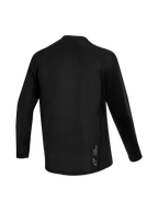 Maillot Stella A-Dura Ride noir à manches longues, vue arrière avec texture jacquard et logo Alpinestars.