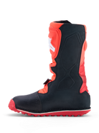 Alpinestars Tech-T, bottes de moto de trial pour homme, rouges et noires, construction en cuir et semelle en caoutchouc à haute adhérence, vue de profil