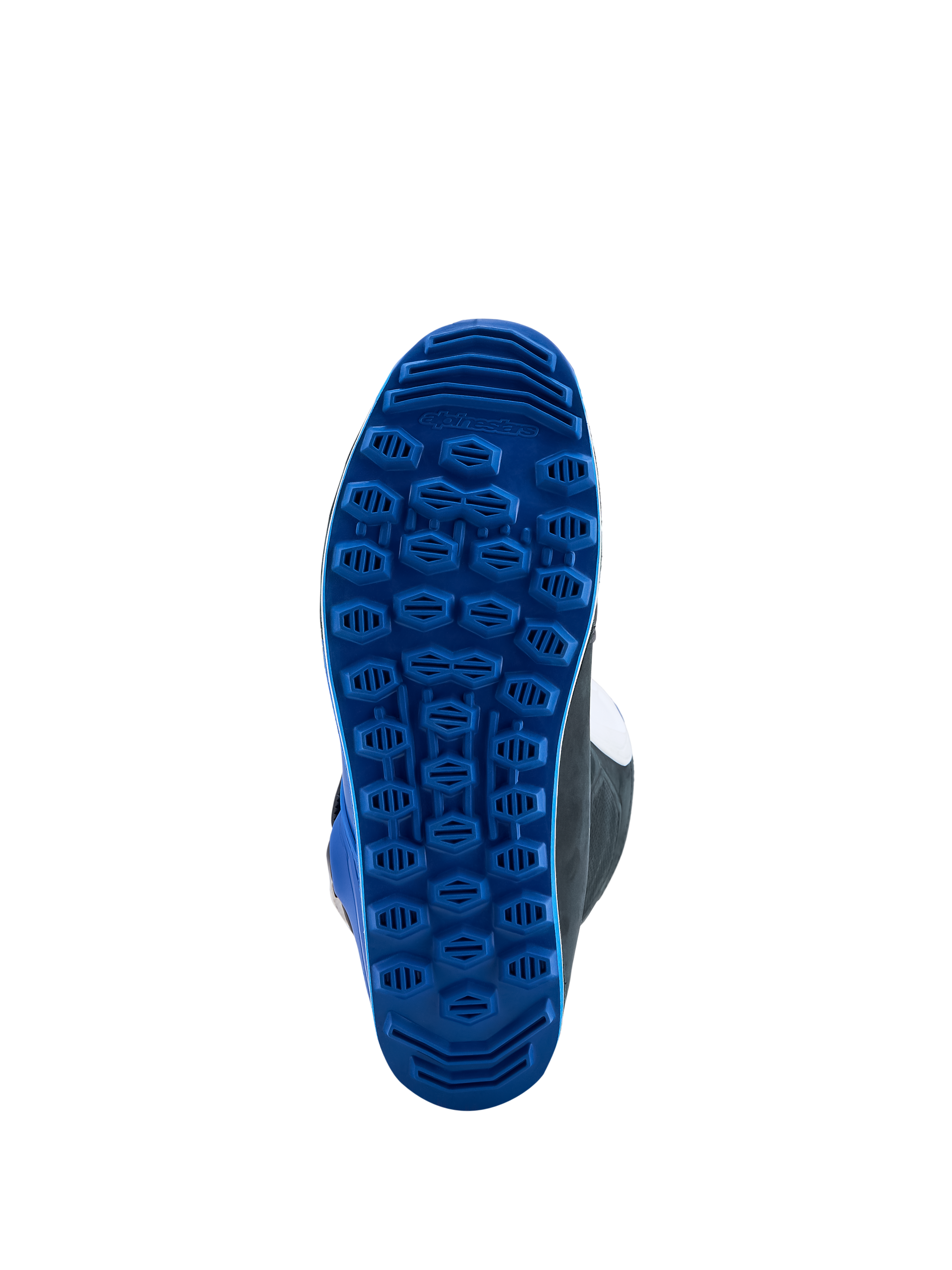 Alpinestars Bottes Tech-T, bottes de moto trial pour homme, semelle bleue adhérente pour un ressenti précis des repose-pieds