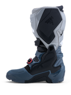 Alpinestars Tech 7 Enduro Drystar, bottes de moto tout-terrain, grises avec boucles rouges, imperméables, certifiées CE
