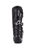 Alpinestars Tech 7 Boots, Motocross Boots, Black, rear view featuring TPU protection, buckle closure system, and signature branding