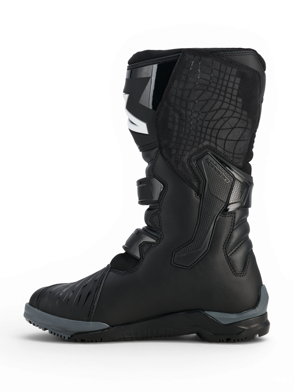Alpinestars Corozal V2 Adventure Drystar® Boots, black motorcycle adventure boot with protective shin and ankle panels, adjustable buckles, and all-terrain sole