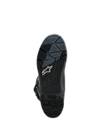 Alpinestars Corozal V2 Adventure Drystar® Boots, black motorcycle adventure boot outsole close-up with all-terrain rubber tread and Alpinestars logo
