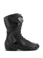 Bottes Alpinestars Stella SMX-6 V3 Drystar, bottes de moto pour femme, noires avec accents argentés, membrane Drystar imperméable, dotées d'une plaque de tibia en TPU, d'une protection de cheville et d'un slider d'orteil, équipement de pilotage haute performance