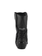 Bottes Alpinestars Stella SMX-6 V3 Drystar®, Noir, vue arrière montrant le contrefort de talon en TPU et la protection arrière du mollet, bottes de moto imperméables haute performance pour femme
