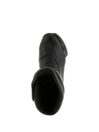 Bottes Alpinestars SMX S Waterproof, noir, vue de dessus montrant l'ouverture intérieure et la tige en microfibre durable, chaussures de moto sport-touring