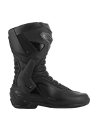 Bottes Alpinestars SMX-6 V3 GORE-TEX, noir et gris foncé, bottes de moto de performance imperméables, avec protection de cheville latérale en TPU et plaque de tibia, construction ergonomique en microfibre avec panneaux en mesh 3D, logo GORE-TEX sur le côté, chaussures spécialisées pour la performance sur piste et sur route