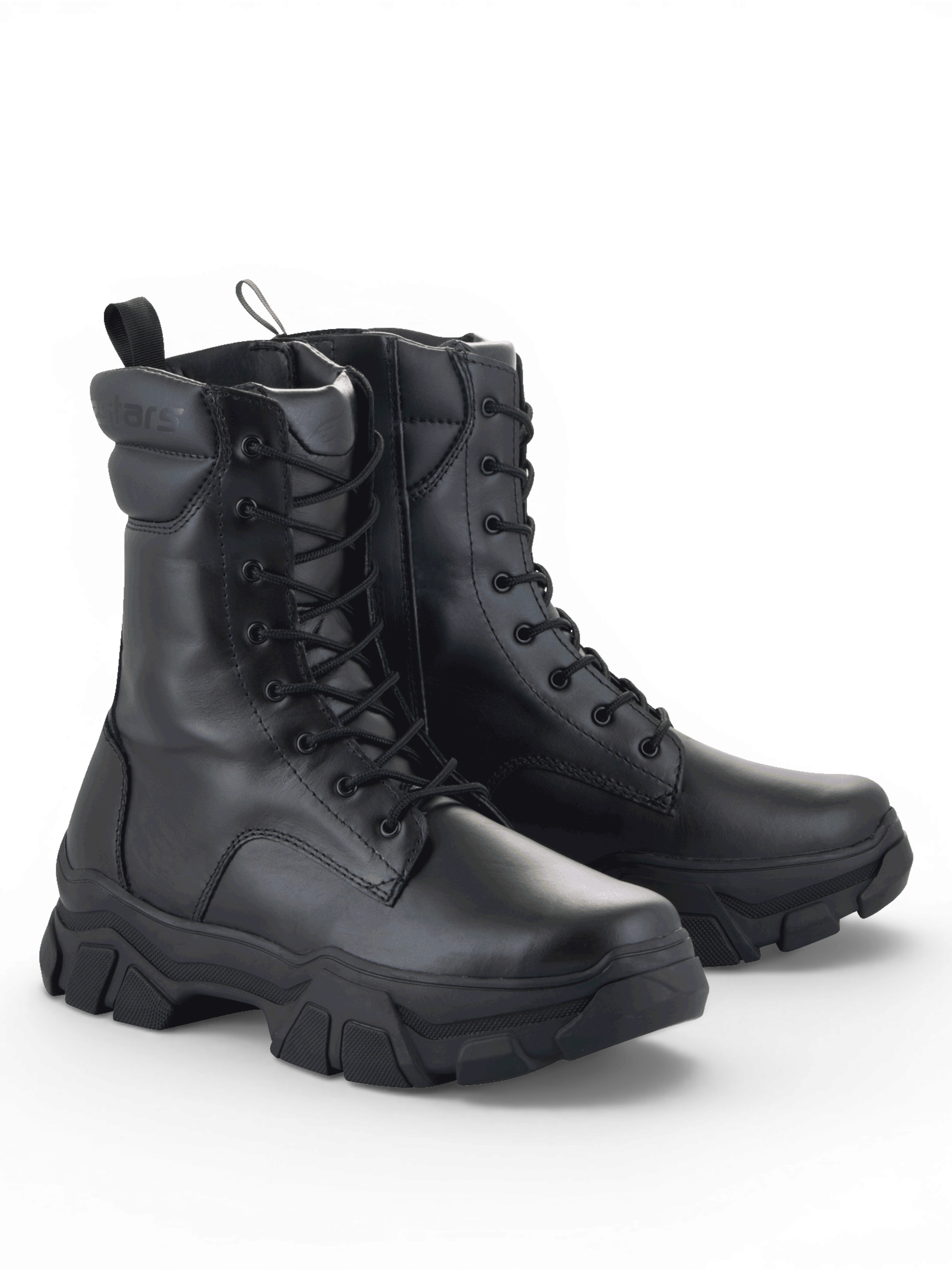 Alpinestars bottes Ava, bottes de moto urbaines pour femme, noires, cuir pleine fleur avec semelles massives, certifiées CE