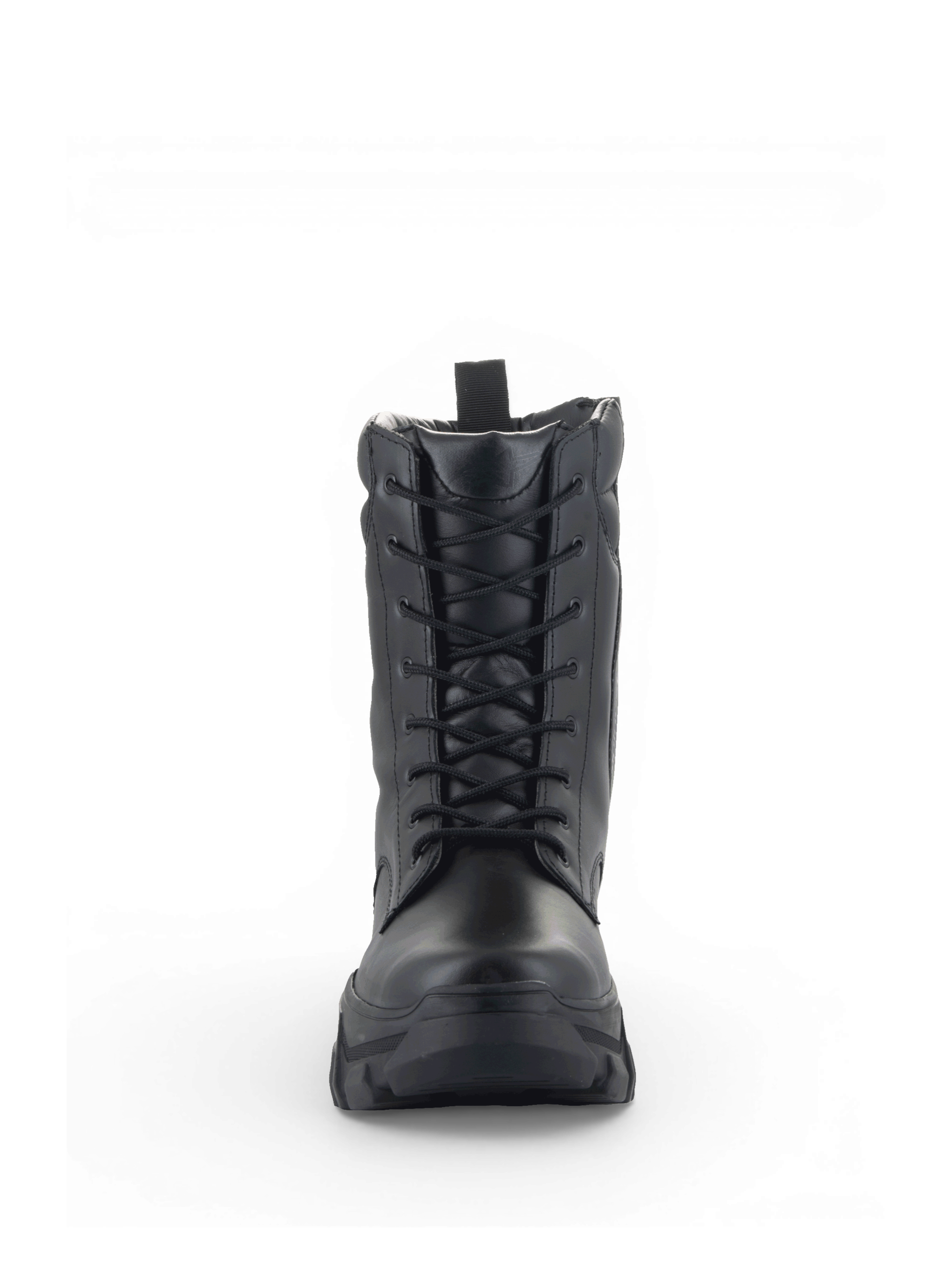 Alpinestars Ava, bottes de moto urbaines pour femme, noires, en cuir avec lacets frontaux et semelle surélevée massive